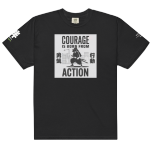 COURAGE THROUGH ACTION - heavyweight t-shirt -